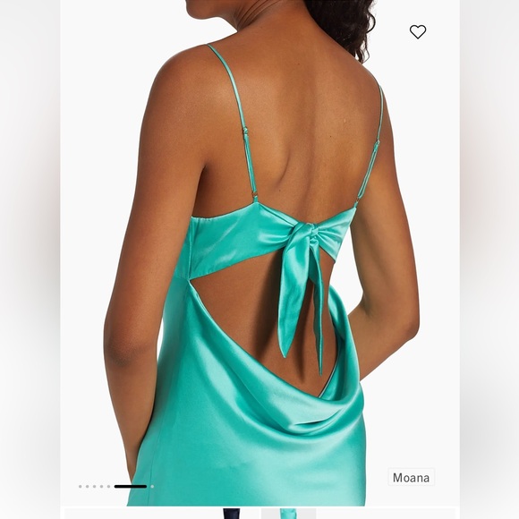 Amanda Uprichard Breeze Silk Tie-Back Midi-Dress in Moana size Small $326 - Picture 5 of 6